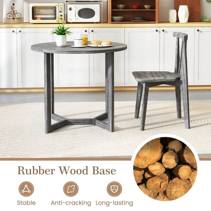 Costway 36 Inch Wood Dining Table for 2-4 People with Wing-shaped - See Details