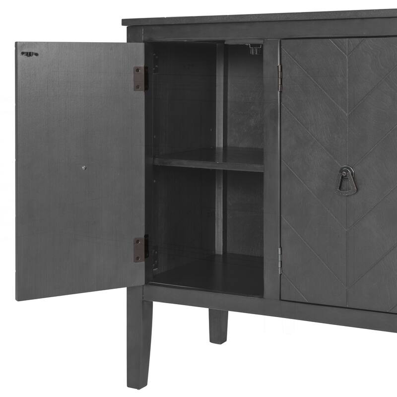 Versatile Adjustable Shelf Sideboard with Sturdy Legs