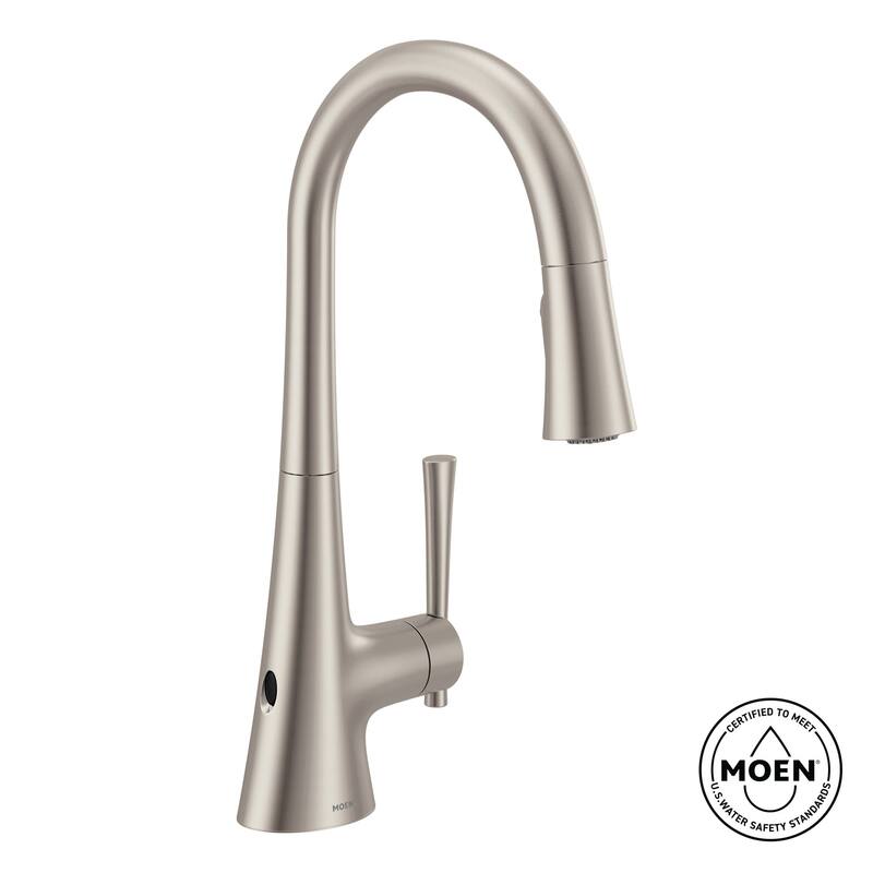Moen Kurv 1.5 GPM Single Hole Pull Down Kitchen Faucet with Hands Free