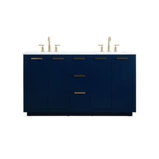 Elegant Lighting VF19460D Blake 60" Free Standing Double Basin Vanity