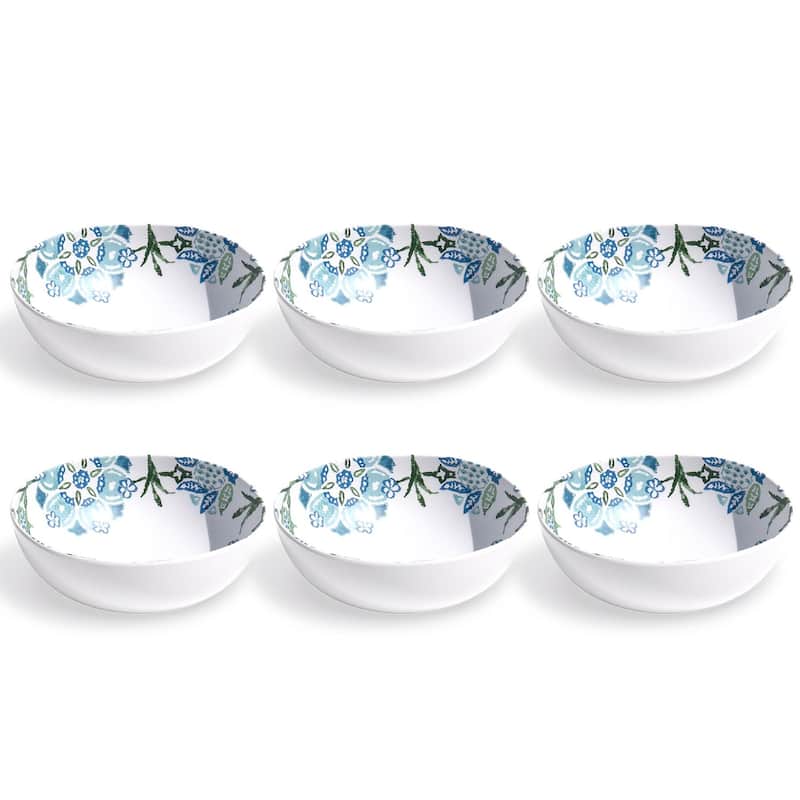 Abode Homewares by TarHong Hana Ikat Cereal Bowl, 7", 34 oz, Set of 6