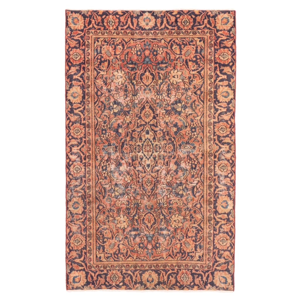ECARPETGALLERY Hand-knotted Antalya Vintage Dark Copper Wool Rug - 3'8 x 6'3