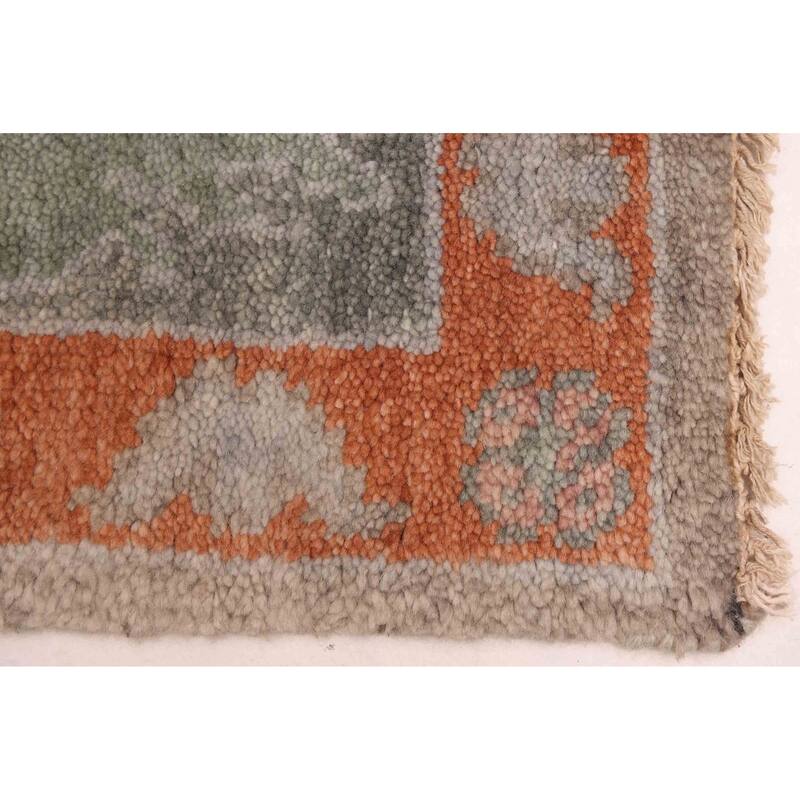 ECARPETGALLERY Hand-knotted Modern Oushak Grey Wool Rug - 7'9 x 9'11