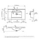 preview thumbnail 15 of 41, Dowell 18" FTB Ceramic Single Bathroom Vanity Basin