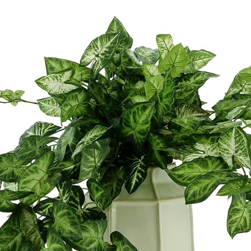 Nepth Plant Arrangement in Ceramic Vase - Green