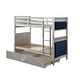 preview thumbnail 4 of 4, Silver Twin over Twin Solid Wood Bunk Bed for Kids