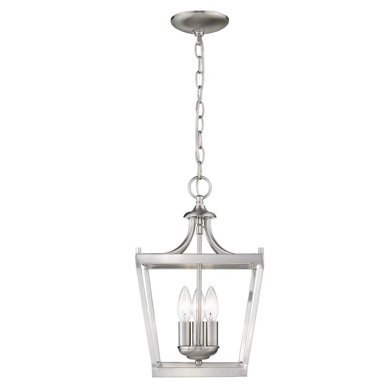 HomeRoots Vintage Silver Metal Tapered Hanging Light - 10' X '16' X '10