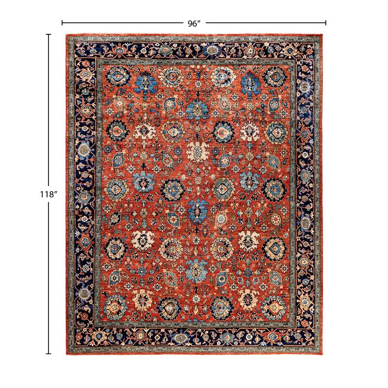 Serapi One-of-a-Kind Hand-Knotted Area Rug - Orange - 8' 0" x 9' 10"