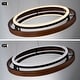 preview thumbnail 14 of 26, Modern 24" Walnut LED Wood Chandelier Ring Chandelier for Living Room Foyer
