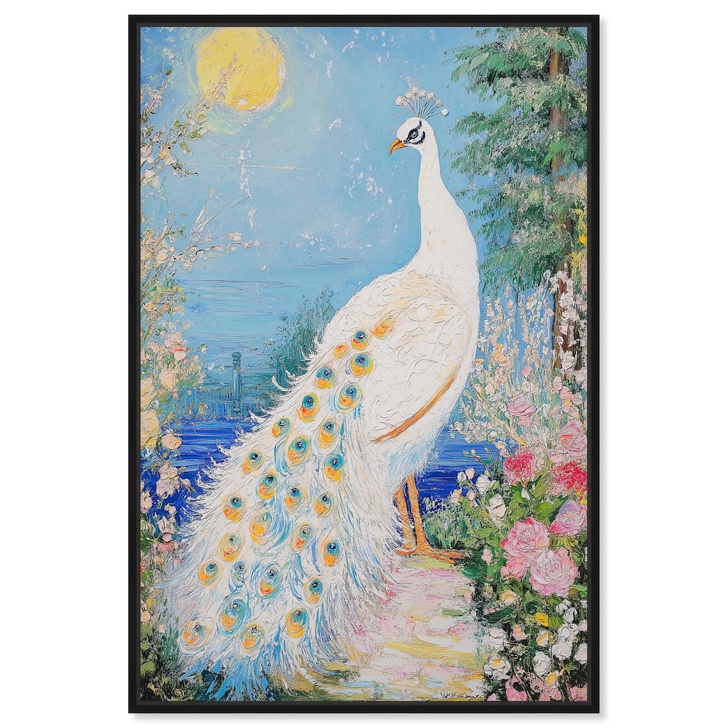 Peacock in Paradise Canvas by Art Remedy