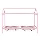 preview thumbnail 12 of 13, Pink Twin XL to King Kids Bed with 2 Storage Drawers, Modern House Platform Bed