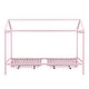 preview thumbnail 13 of 30, Twin XL to King Metal Platform Bed with House Design and 2 Storage Drawers , Expandable from Twin to King Size