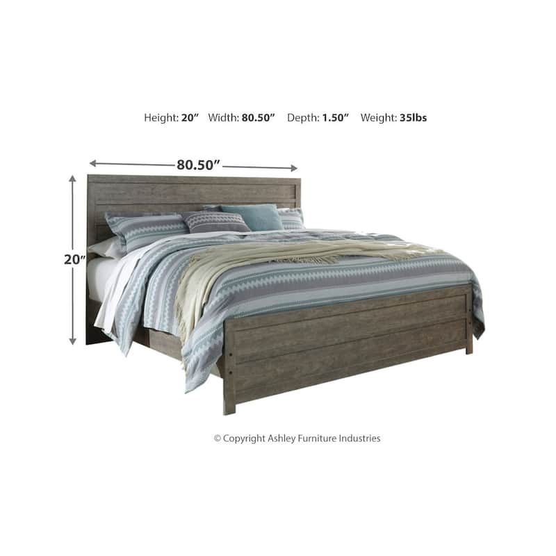 Signature Design by Ashley Balnain Grey Panel Bed