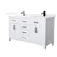 Option White / White Quartz Top / Matte Black Hardware