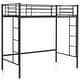 preview thumbnail 2 of 10, Costway Twin Size Loft Bed Heavy Duty Metal Loft Bed Frame with Safety Black