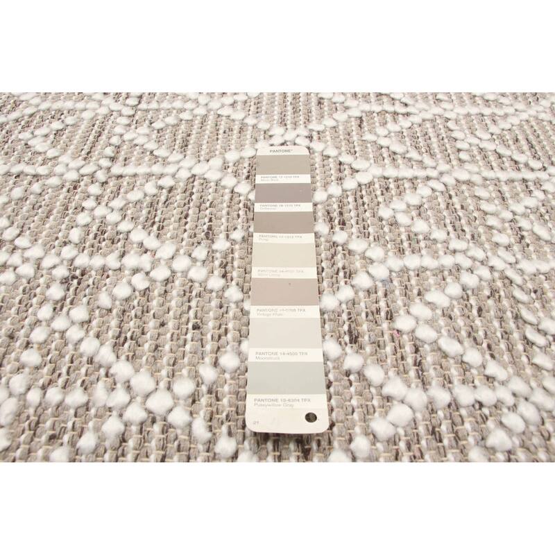 ECARPETGALLERY Braid weave Sienna Taupe Wool Rug - 4'11 x 7'10