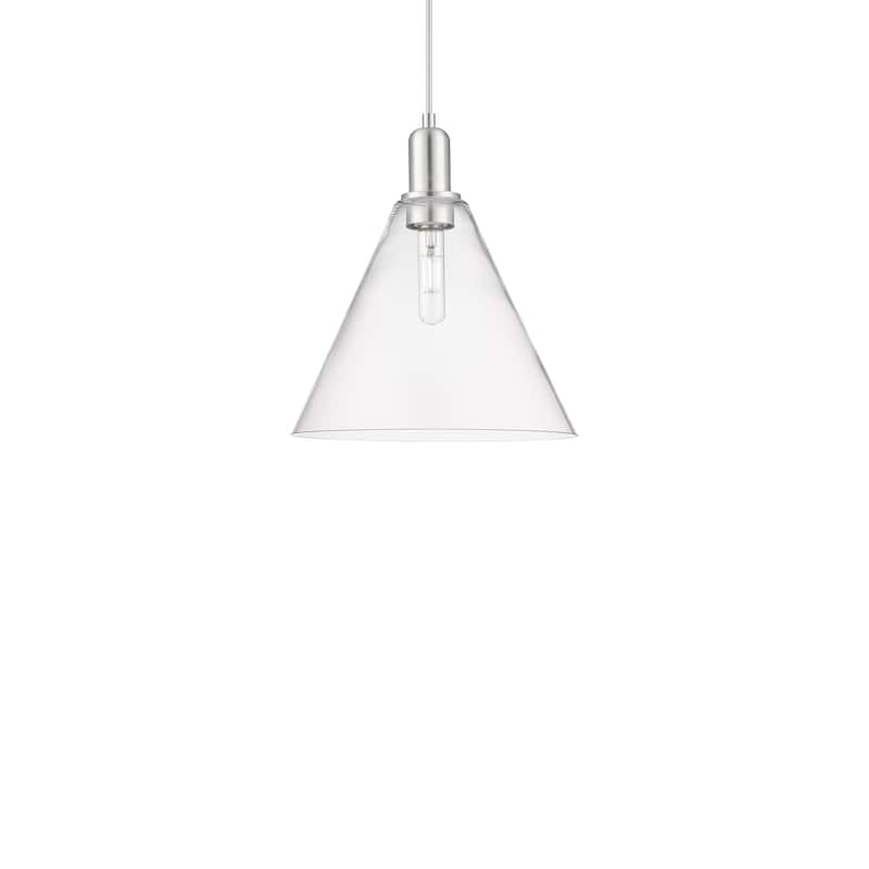 Innovations Lighting 716-1P-14-12 Berkshire Glass Pendant Berkshire - Brushed Satin Nickel / Clear
