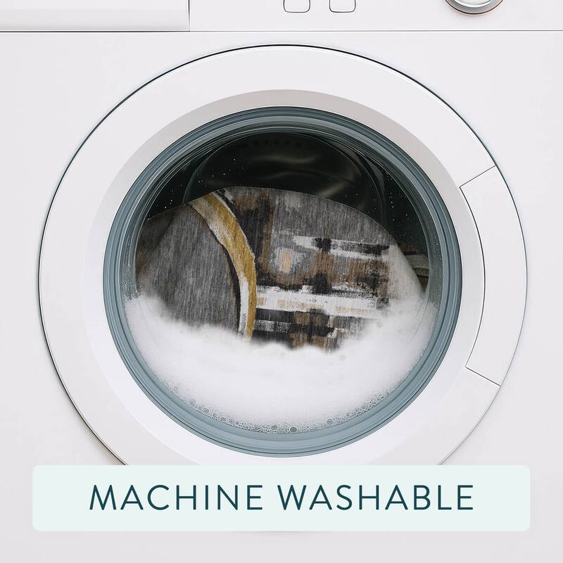 Machine Washable Indoor/ Outdoor Modern Erie Chantille Rug