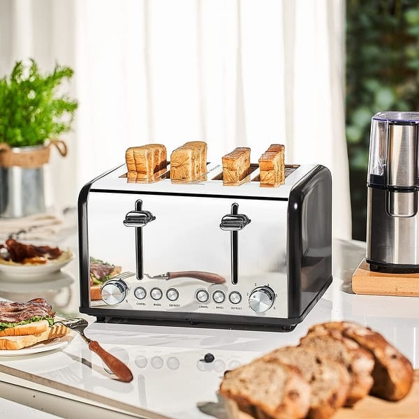 Geek Chef Toaster With Four Slots Smart Toaster Toaster Slice