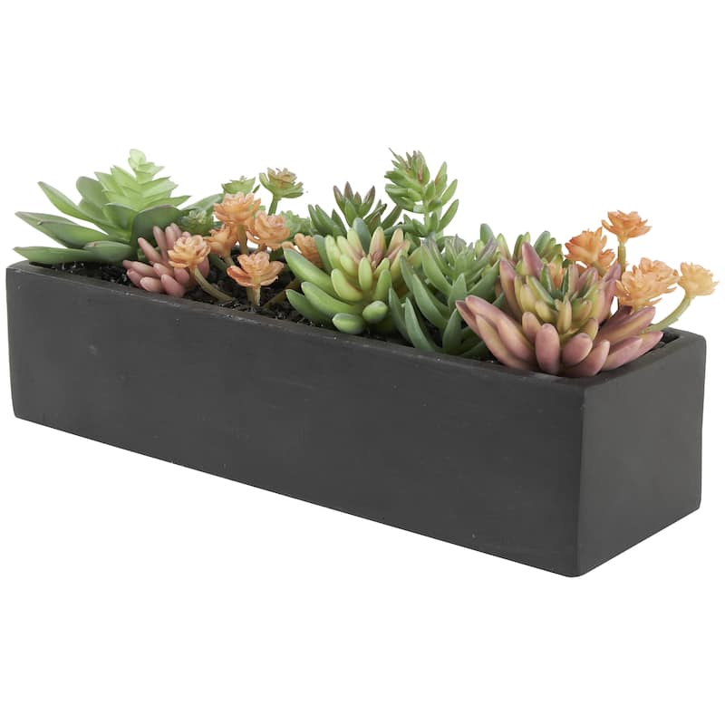 Green Faux Foliage Geometric Artificial Foliage