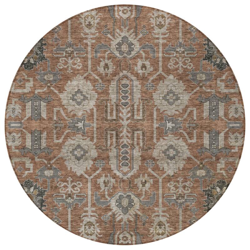 HomeRoots Oriental Traditional Rectangle Outdoor Rug