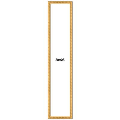 8x46 Frame Gold Real Wood Picture Frame Width 1 inches | Interior