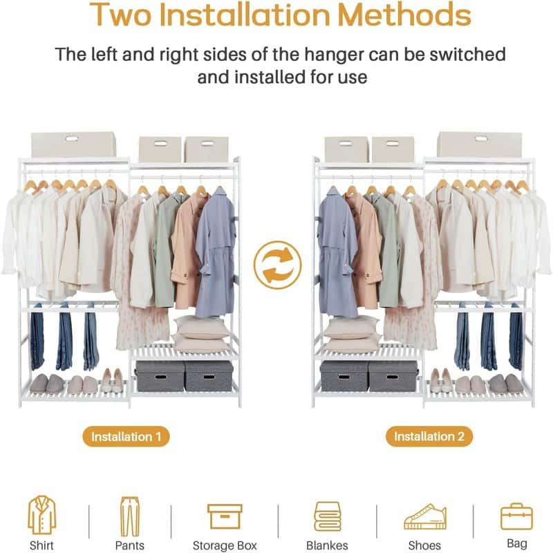 Clothes Rack Heavy Duty Garment Racks - 15.74"D x 61"W x 67"H