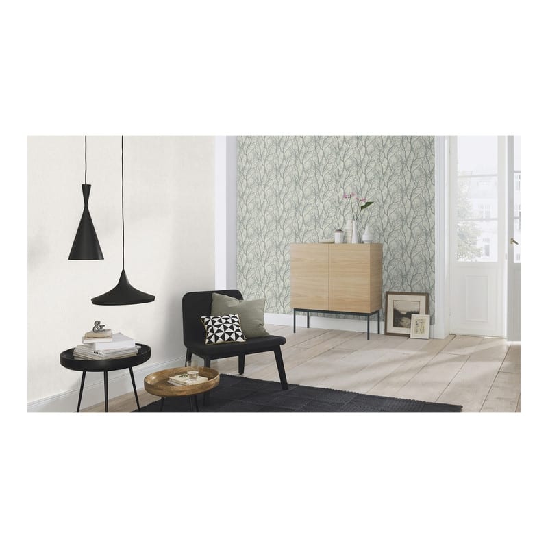 Rasch Wiwen Grey Tree Wallpaper - 20.5 x 396 x 0.025