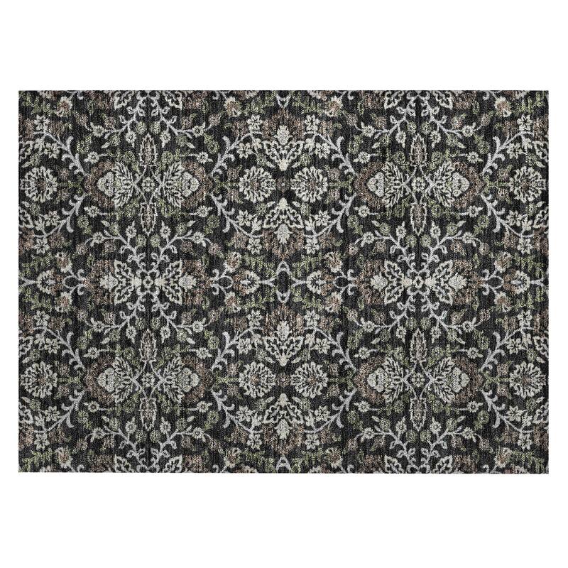 Machine Washable Indoor/ Outdoor Traditional Hartman Chantille Rug