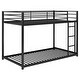 preview thumbnail 42 of 56, Full over Full Metal Low Bunk Bed with Ladder