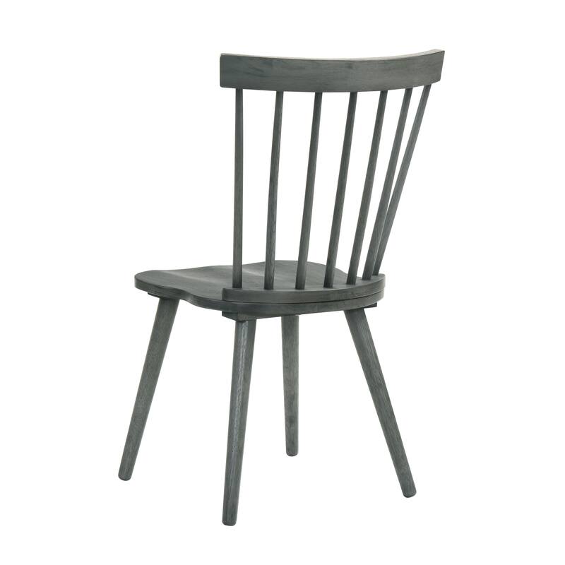 Farmhouse Dining Chair Side Chair Gray Meeting Room Chair Set of 2 Office Chair Coffee Chair with Wood Legs