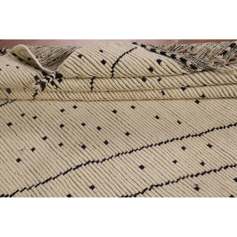 Moroccan Oriental Area Rug Handmade Wool Carpet - 6'9"x 10'8"