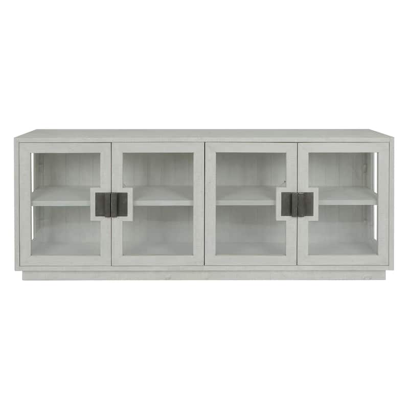 Classic Home Larson 90" Glass Reclaimed Pine Sideboard
