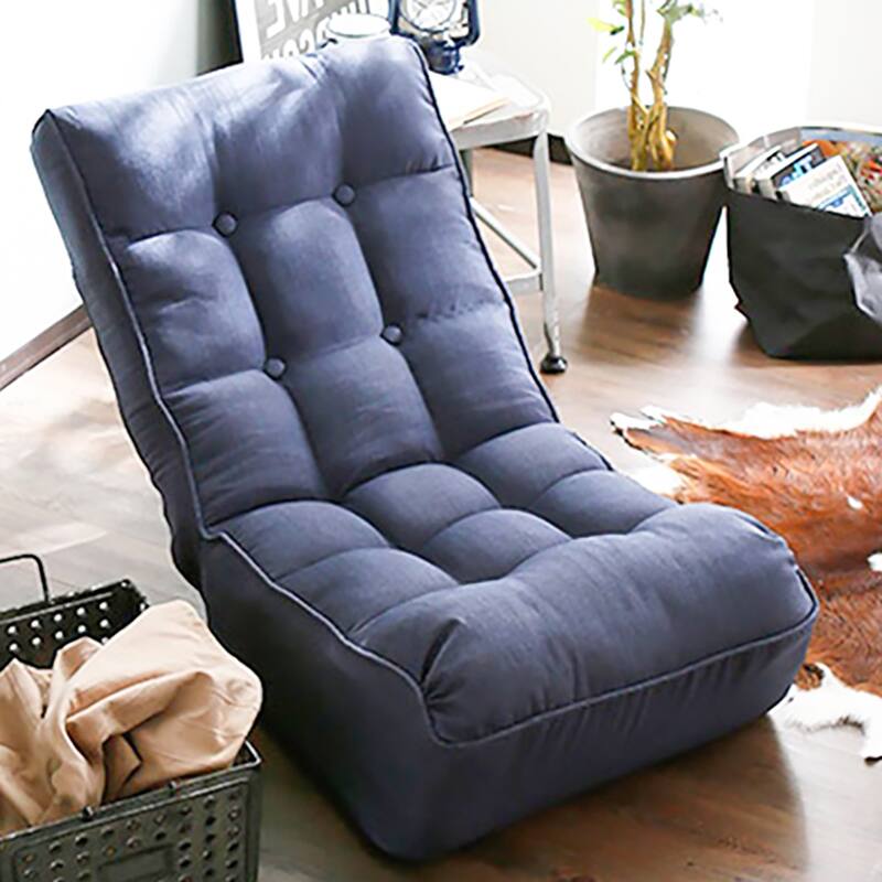 Navy 23.6" High Back Foldable Recliner Chair