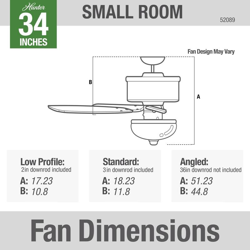 Hunter Fan 34" Watson - White