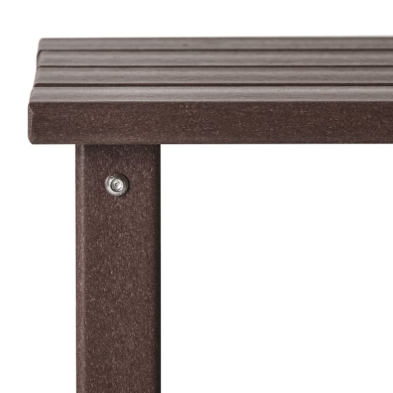 Polytrends Laguna Hdpe All Weather Outdoor Patio Square Side Table