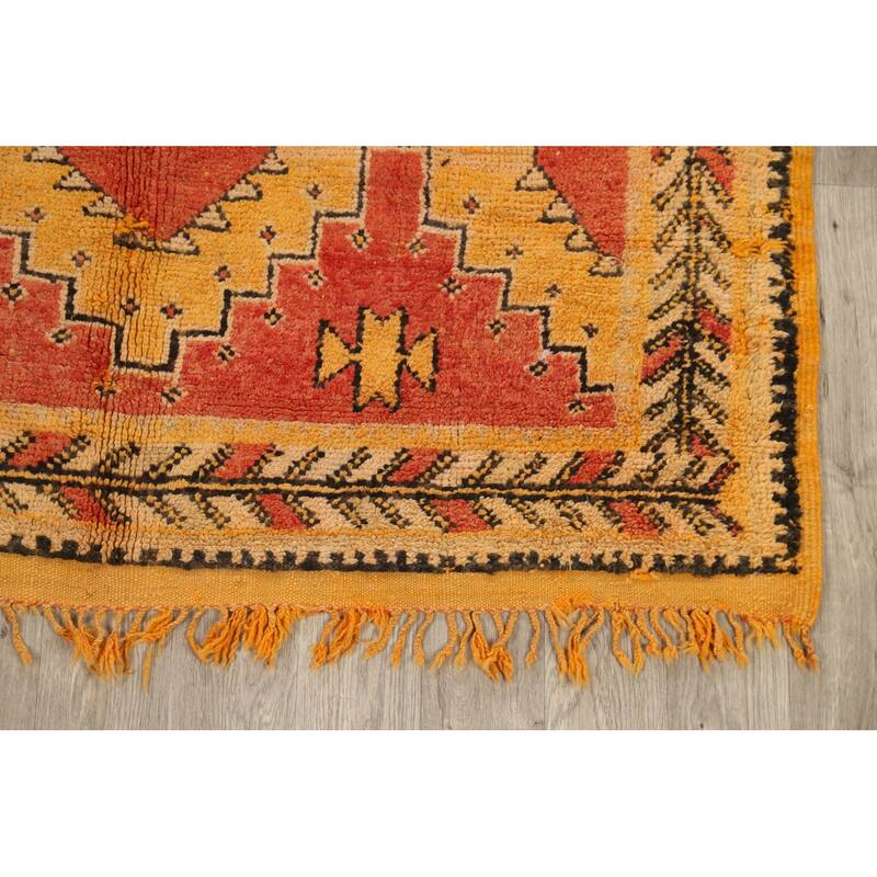 Stunning Tribal Moroccan Oriental Area Rug Wool Hand-knotted - 5'5" x 11'5"