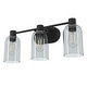 preview thumbnail 3 of 12, Hunter Lochemeade 3-Light Vanity Wall Light, Damp-rated - Bathroom, Laundry - Modern Farmhouse, Contemporary, Industrial