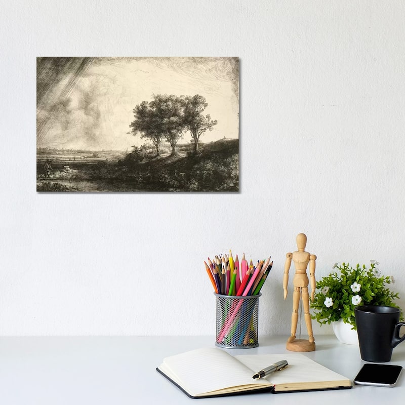 iCanvas "The Three Trees" by Rembrandt van Rijn Canvas Print - 8x12x0.75