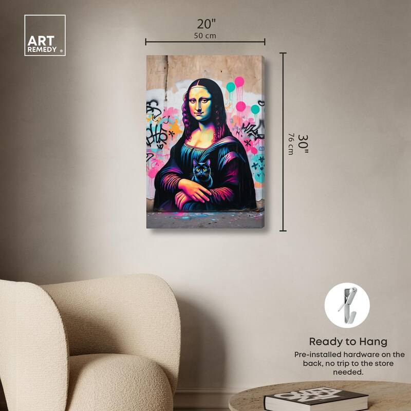 Lisa's Little Secret Canvas by Art Remedy, Gallery Wrapped
