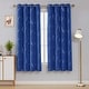 preview thumbnail 107 of 106, Deconovo Silver Line 52 Width Curtain Panel Pair (2 Panel) W52" x L72" - Royal Blue