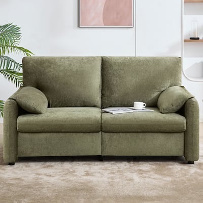 71.28" Chenille 2-Seater Sofa with Cloud-Like Cushion & Sponge Support