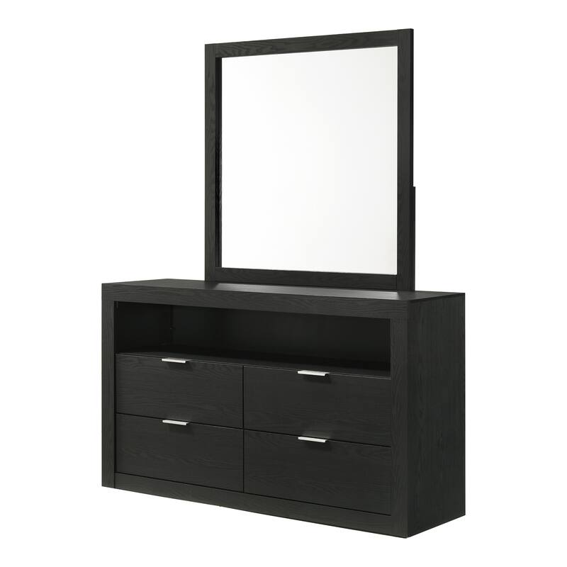 Furniture of America Merro Modern 4-Piece Solid Wood Bedroom Set