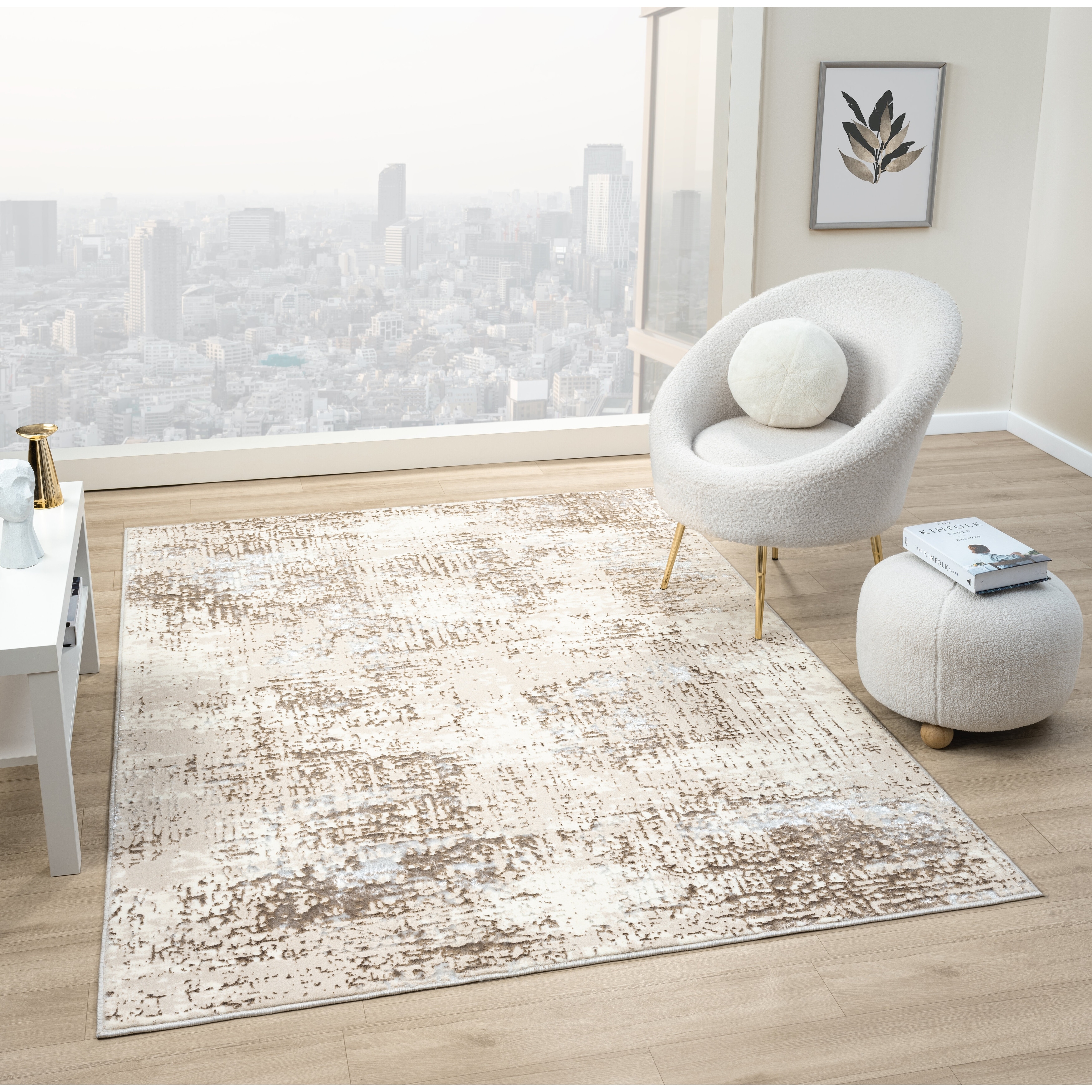 MDA Rugs Empire Collection Brown/Beige Abstract Area Rug