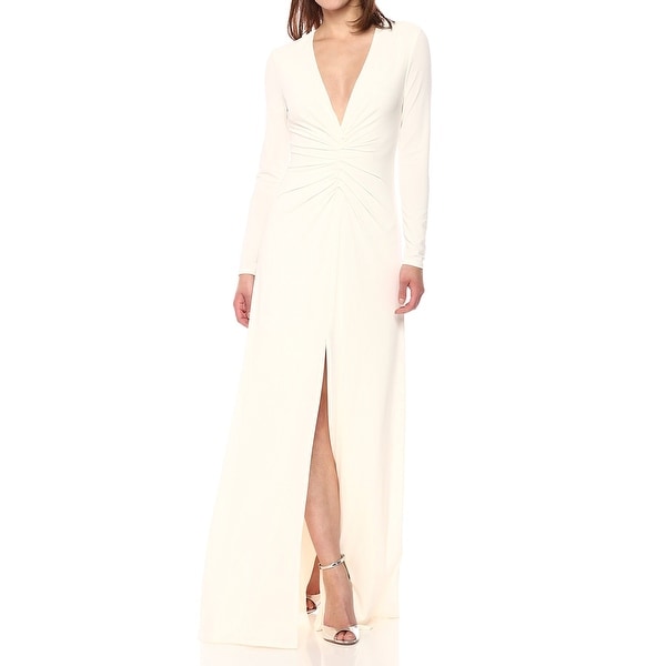halston white gown