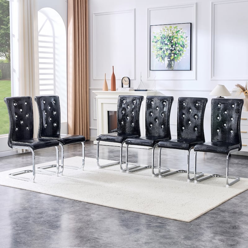 Set of 2 Dining Chair Side Chair Kitchen Chair Leisure Chair Black Lounge Chair Office Chair Armless Chair