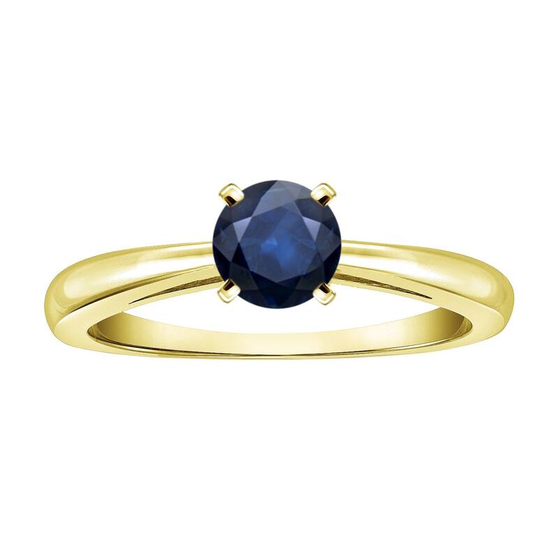 Auriya 14k Gold Sapphire Solitaire Engagement Ring 1/4ct TGW - 4 - Yellow - Yellow