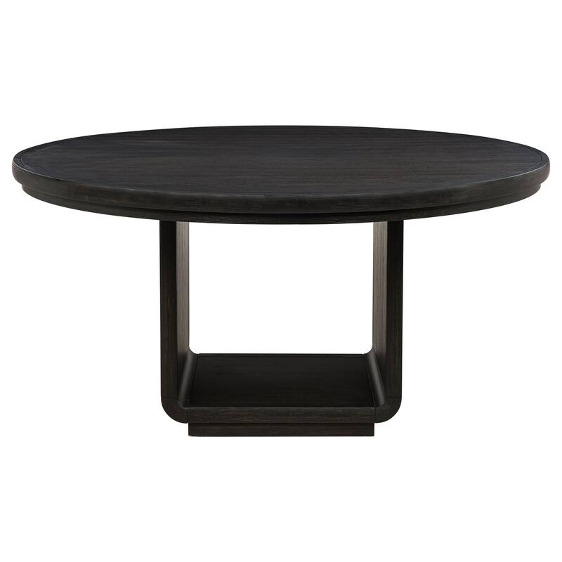 Leandro Round Dining Table Set Burnished Black