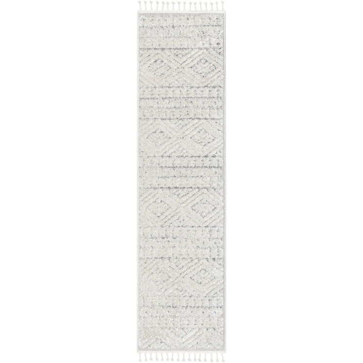 Well Woven Salem Eliana Tribal Moroccan Diamond High-Low Area Rug