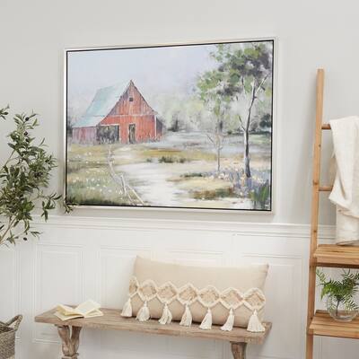 Green Polystone Modern Farmhouse Framed Wall Art